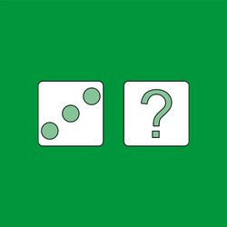 flat icon design collection dice and question mark vector image