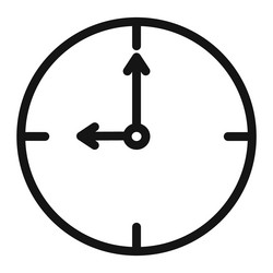 nine oclock icon ideal for time tracking vector image