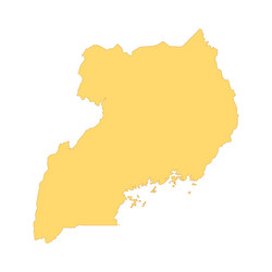 uganda map color line element border vector image