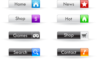 Web Interface Elements vector image