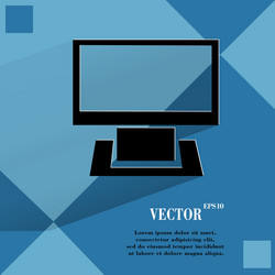 computer flat modern web button vector image