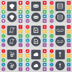 cooking hat message database scroll media file vector image