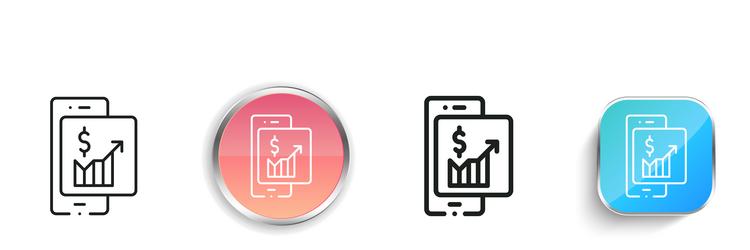 market analysis icon thin linear regular vector image