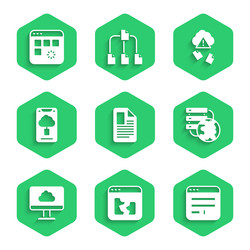 set file document broken browser window vector image