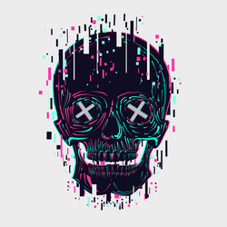 Hacker attack glitch effect Royalty Free Vector Image