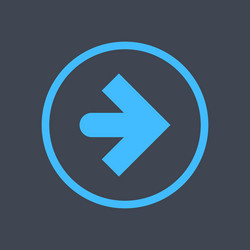 arrow sign in a round icon web button created vector image