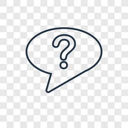 help concept linear icon isolated on transparent vector image