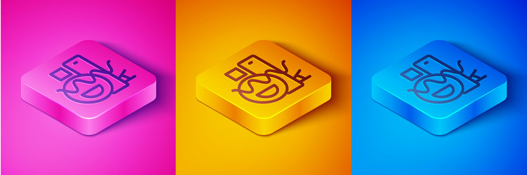 isometric line basic geometric shapes icon vector image