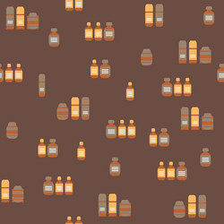 medicines for home animals flat seamless pattern vector