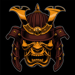 Samurai Warriai Skull Tattoo Japanese Ninja Mask Ilustração do Vetor -  Ilustração de crânio, bushido: 212004609