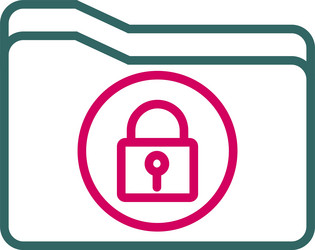 secure folder icon design vector image