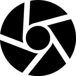 segmented circle aperture-like geometric vector image