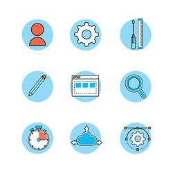 set webside code programmer technology vector image