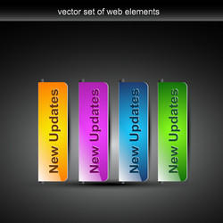 stylish colorful web buttons vector image