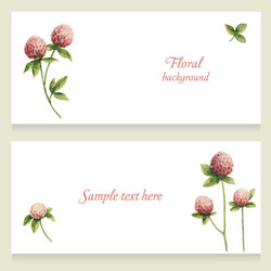 Watercolor Floral Banners Vector Image