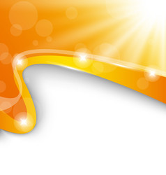 Abstract orange background with sun light rays Vector Image