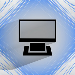 computer flat modern web button vector image