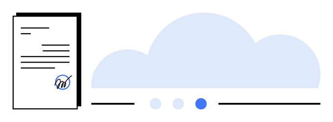digital document signing and cloud storage vector image