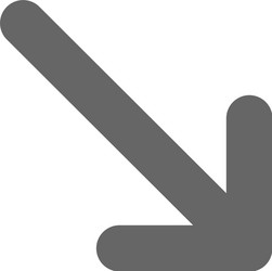 pointer arrow in modern flat style button vector image