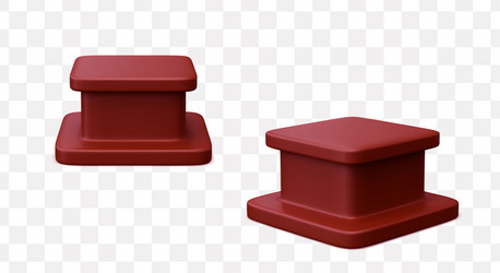 realistic colored empty pedestal view from vector image
