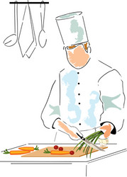 Insect chef cooking food Royalty Free Vector Image