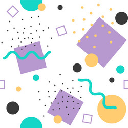 memphis seamless pattern with geometric element vector image