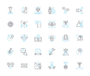 Operating system linear icons set windows linux vector