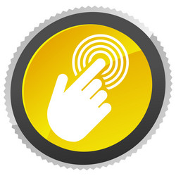 tapping touchscreen on interface mobile phone icon vector image