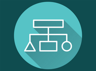 algorithm icon for graphic and web design vector image