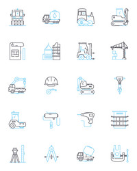 durable design linear icons set resilient robust vector