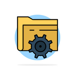 folder setting gear computing abstract circle vector image