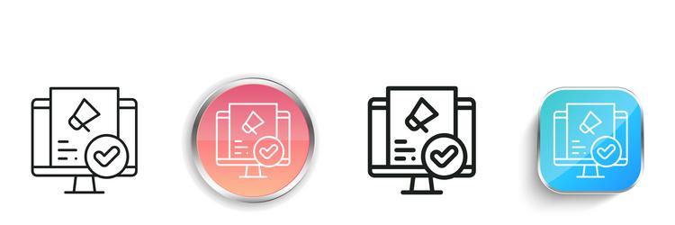 marketing icon thin linear regular and button vector image