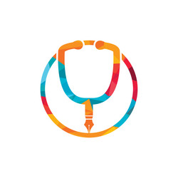 Medical education logo design Royalty Free Vector Image