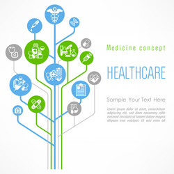 medical outline concept poster Vector Image