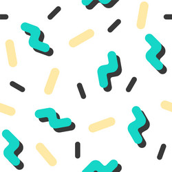 memphis seamless pattern with geometric element vector image