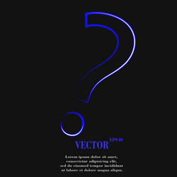 question mark flat modern web button and space vector