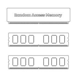 Random access memory or ram computer icon vector