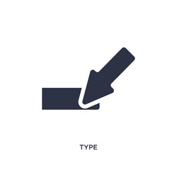 Type icon on white background simple element from vector