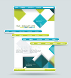 web design navigation set vector image