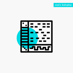 ableton application audio computer draw turquoise vector image