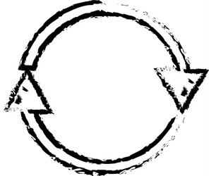 figure arrows in circle symbol of loading progress vector image