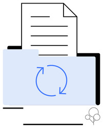 file synchronization with document management vector image