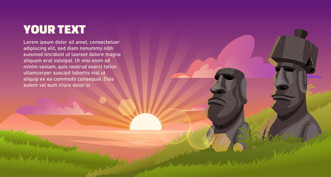 Illustration of Moai in Easter Island Graphic by rkawashima33 · Creative  Fabrica