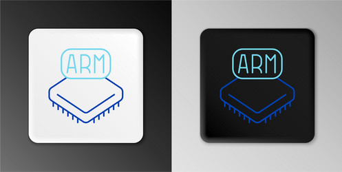 line processor icon isolated on grey background vector image