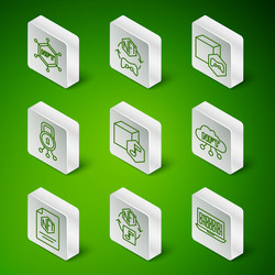 set line binary code nft digital crypto art vector image