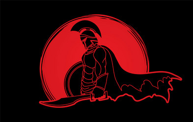 Ancient Spartan Warrior Vector Image