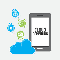 cloud computing design vector image