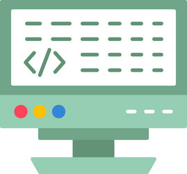 coding icon vector image
