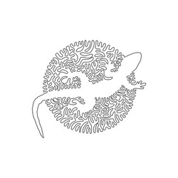 Continuous one curve line drawing of exotic vector