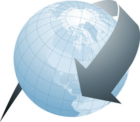 Global Progress Arrow Vector Image